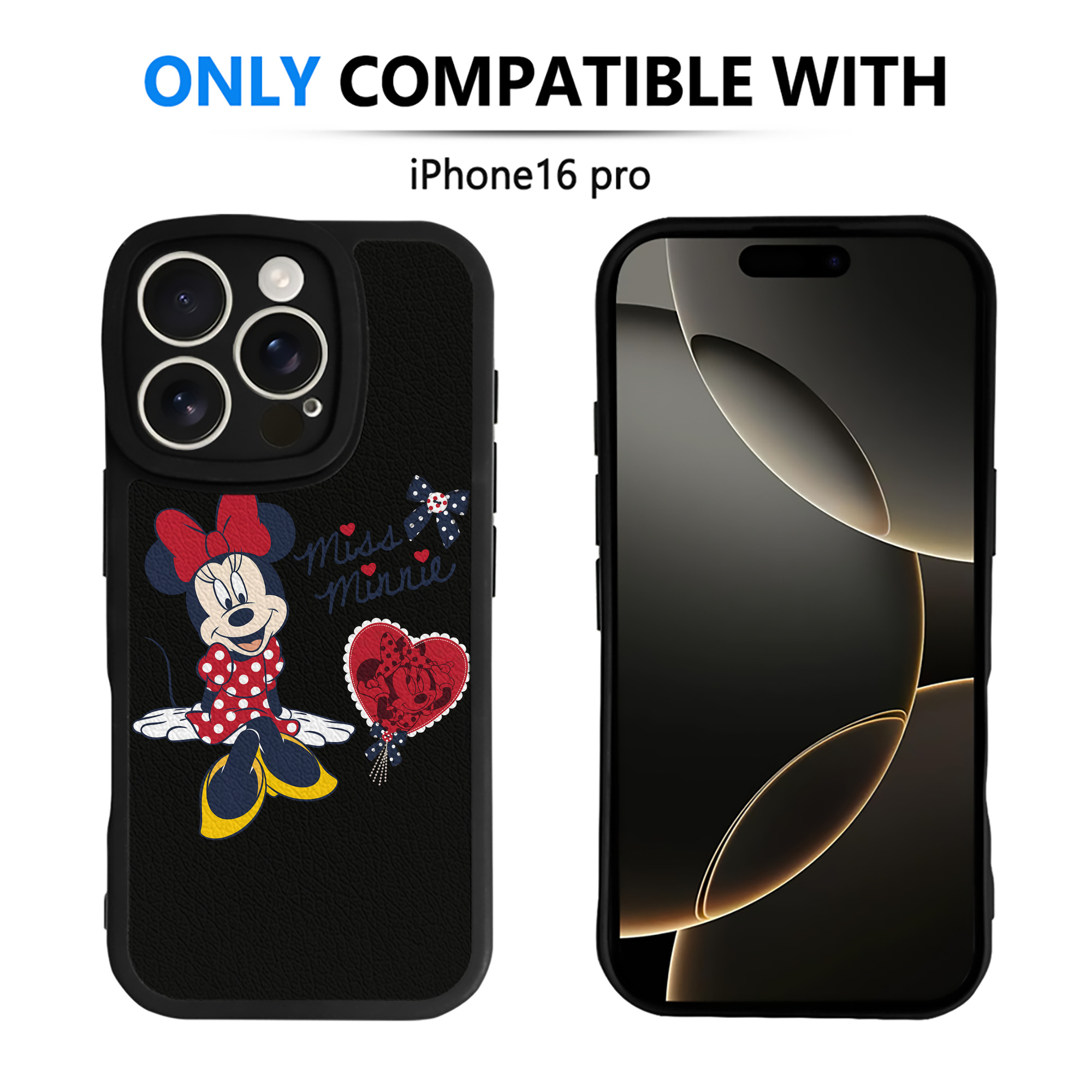 （画像用） ミッキーマウス Mickey Mouse 【iPhone 16シリーズ対応】シリコンスマホケース（レザー調） 材質：シリコン